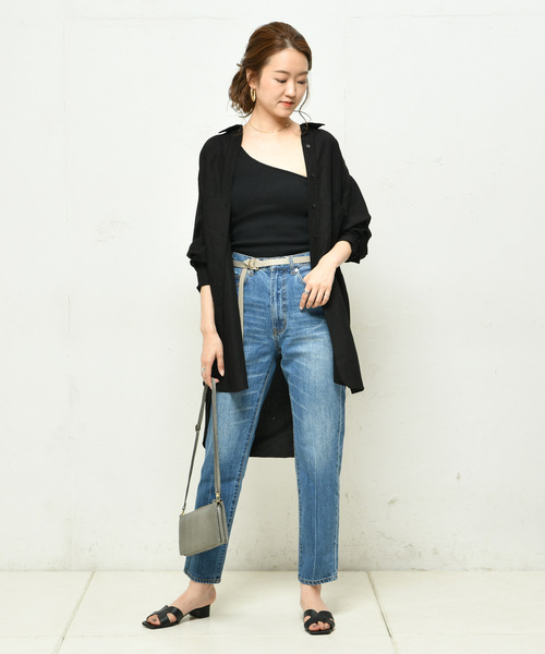 DouDou（ドゥドゥ）の「麻レーヨンBIGシャツ（シャツ/ブラウス・レディース・ブラック/ベージュ/アイボリー・FREE）」の13枚目の写真