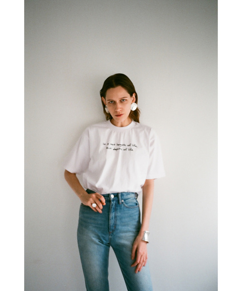 CLANE（クラネ）の「【CLANE】ハンドライティング Tシャツ 16105-1201（Tシャツ/カットソー・レディース・ホワイト/ブラック・FREE）」の9枚目の写真