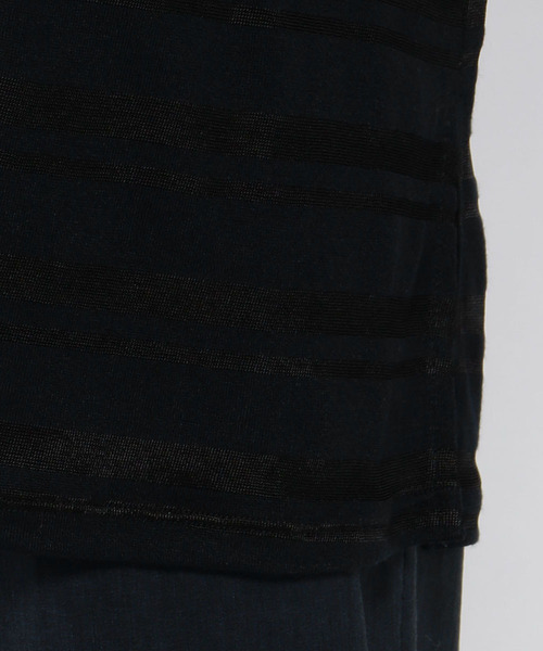 A/C DESIGN BY ALPHA CUBIC（エーシーデザインバイアルファキュービック）の「シャドーボーダーカーディガン（カーディガン/ボレロ・レディース・ライトグレー/ネイビー/オフホワイト/サックスブルー・M size/L size）」の9枚目の写真