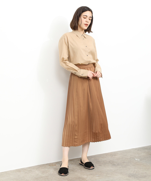 SALON adam et rope'（サロン アダム エ ロペ）の「コットン麻ローンシャツ（シャツ/ブラウス・レディース・ベージュ/オレンジ・FREE）」の5枚目の写真