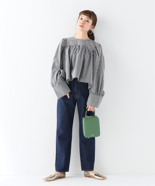 JOURNAL STANDARD(ジャーナルスタンダード)の「【TOIT VOLANT】BABYDOLL OVER SIZE CUFF:ギンガムブラウス(シャツ/ブラウス・レディース・ブラック・MEDIUM)」の8枚目の写真