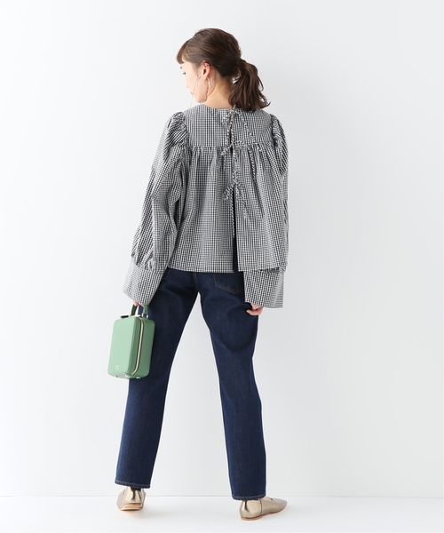 JOURNAL STANDARD(ジャーナルスタンダード)の「【TOIT VOLANT】BABYDOLL OVER SIZE CUFF:ギンガムブラウス(シャツ/ブラウス・レディース・ブラック・MEDIUM)」の2枚目の写真