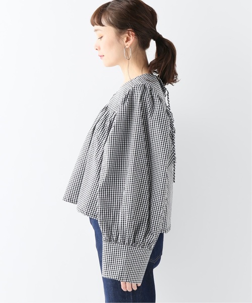JOURNAL STANDARD(ジャーナルスタンダード)の「【TOIT VOLANT】BABYDOLL OVER SIZE CUFF:ギンガムブラウス(シャツ/ブラウス・レディース・ブラック・MEDIUM)」の18枚目の写真