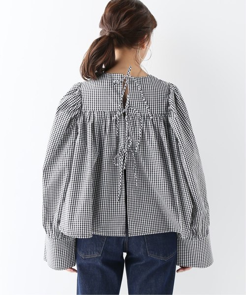 JOURNAL STANDARD(ジャーナルスタンダード)の「【TOIT VOLANT】BABYDOLL OVER SIZE CUFF:ギンガムブラウス(シャツ/ブラウス・レディース・ブラック・MEDIUM)」の14枚目の写真
