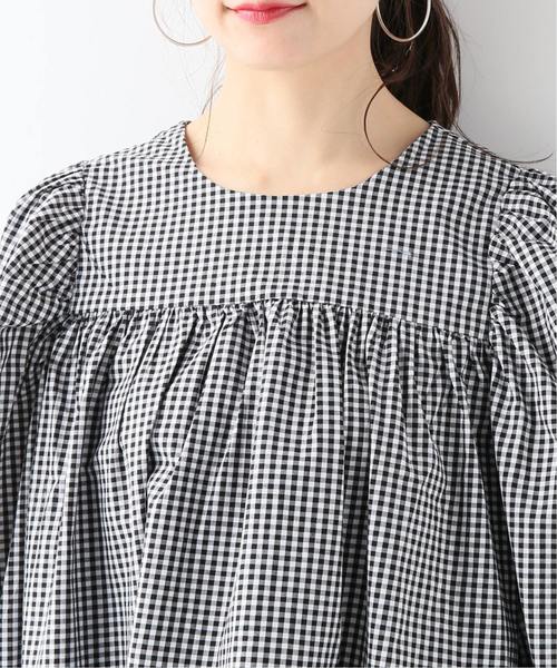 JOURNAL STANDARD(ジャーナルスタンダード)の「【TOIT VOLANT】BABYDOLL OVER SIZE CUFF:ギンガムブラウス(シャツ/ブラウス・レディース・ブラック・MEDIUM)」の9枚目の写真
