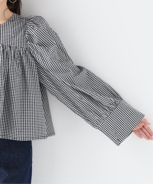 JOURNAL STANDARD(ジャーナルスタンダード)の「【TOIT VOLANT】BABYDOLL OVER SIZE CUFF:ギンガムブラウス(シャツ/ブラウス・レディース・ブラック・MEDIUM)」の17枚目の写真