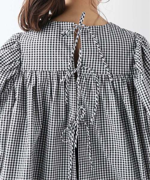JOURNAL STANDARD(ジャーナルスタンダード)の「【TOIT VOLANT】BABYDOLL OVER SIZE CUFF:ギンガムブラウス(シャツ/ブラウス・レディース・ブラック・MEDIUM)」の5枚目の写真