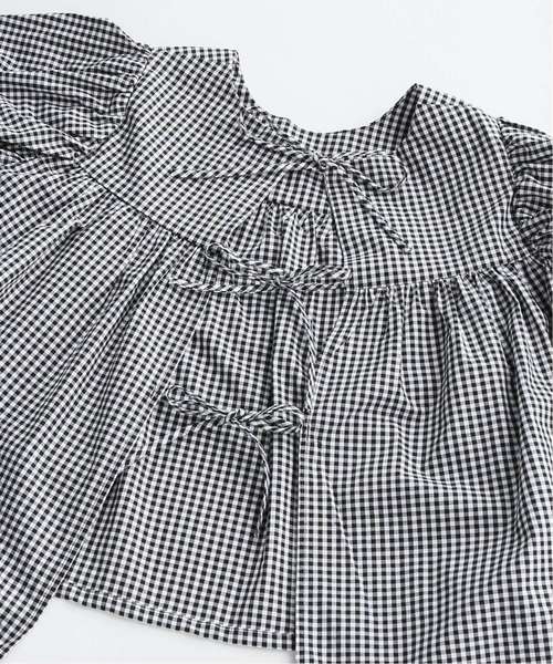 JOURNAL STANDARD(ジャーナルスタンダード)の「【TOIT VOLANT】BABYDOLL OVER SIZE CUFF:ギンガムブラウス(シャツ/ブラウス・レディース・ブラック・MEDIUM)」の12枚目の写真