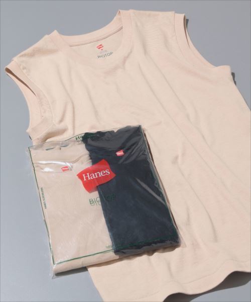 HANES(ヘインズ)の「【Hanes for BIOTOP】Sleeveless T-Shirts(Tシャツ/カットソー・レディース・ブラック/ベージュ/ネイビー・0)」の3枚目の写真