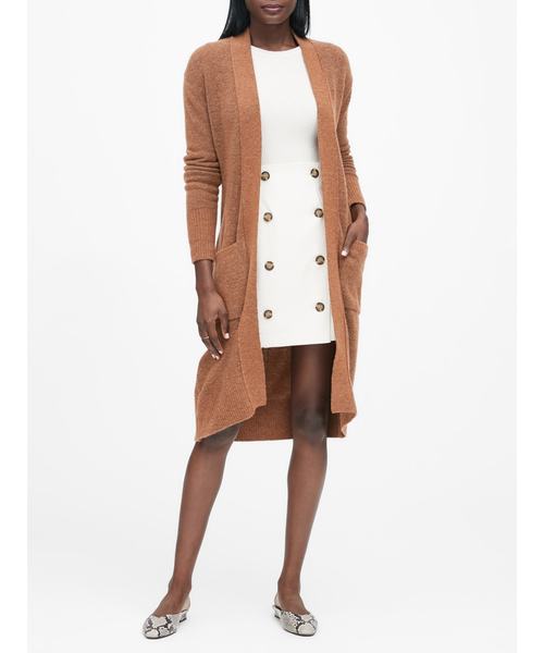 BANANA REPUBLIC(バナナリパブリック)の「エア ダスターカーディガンセーター(カーディガン)」|キャメル