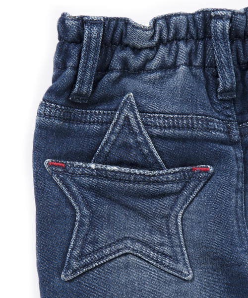 X-girl Stages（エックスガールステージス）の「【VERY(ベリー)11月号掲載商品】COMFY  DENIM  SKINNY  PANT (4T～7T)/ デニム（デニムパンツ・キッズ・インディゴブルー/ライトインディゴブルー・6T/5T/7T/4T）」の7枚目の写真