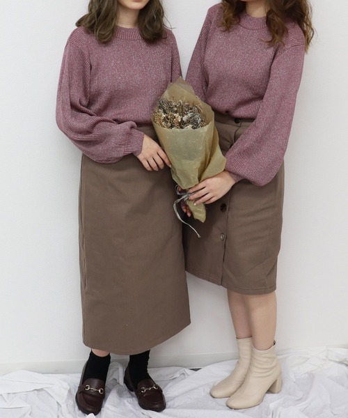 PairPair（ペアペア）の「袖ボリュームラメニット（ニット/セーター・レディース・ライトグリーン/ピンク系その他/ライトベージュ・FREE）」の20枚目の写真