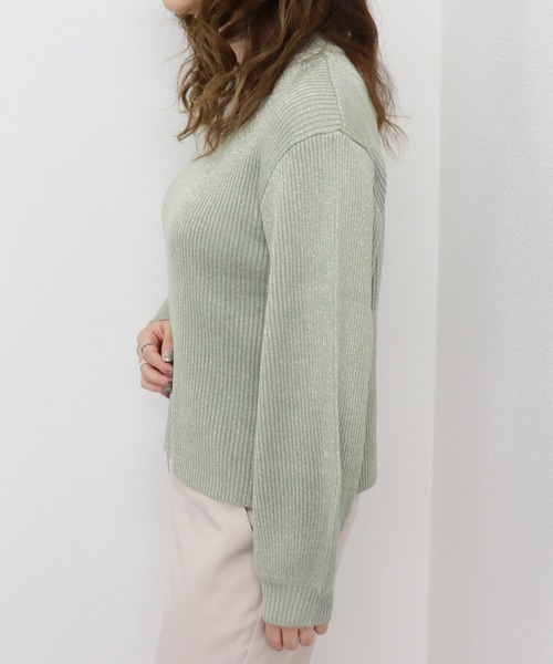 PairPair（ペアペア）の「袖ボリュームラメニット（ニット/セーター・レディース・ライトグリーン/ピンク系その他/ライトベージュ・FREE）」の13枚目の写真