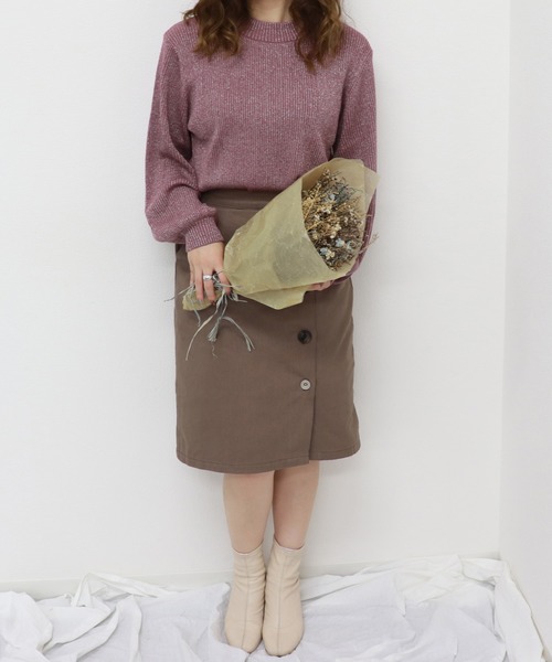 PairPair（ペアペア）の「袖ボリュームラメニット（ニット/セーター・レディース・ライトグリーン/ピンク系その他/ライトベージュ・FREE）」の21枚目の写真