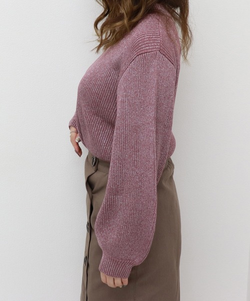 PairPair（ペアペア）の「袖ボリュームラメニット（ニット/セーター・レディース・ライトグリーン/ピンク系その他/ライトベージュ・FREE）」の5枚目の写真