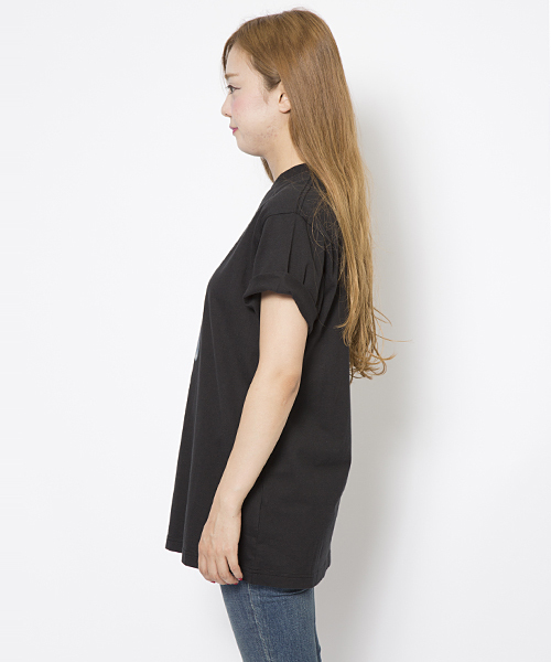 X-girl（エックスガール）の「ANIMAL STUDENTS S/S MENS TEE（Tシャツ/カットソー・レディース・ホワイト/ブラック/ネイビー・MEDIUM/LARGE）」の4枚目の写真