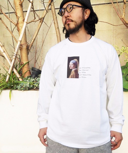 THE MORNING AFTER（ザ モーニング アフター）の「[ ART ] Johannes Vermeer  長袖Ｔシャツ（Tシャツ/カットソー・メンズ・ホワイト/ブラック/グリーン・MEDIUM/LARGE）」の2枚目の写真