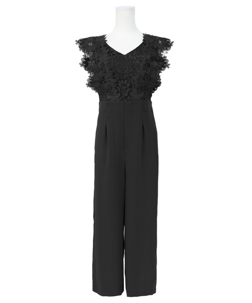 Fashion Letter（ファッションレター）の「バックリボンレースショルダー結婚式オールインワンパンツドレス（パンツドレス・レディース・ブラック/モカ/ダークカーキ・M）」の17枚目の写真