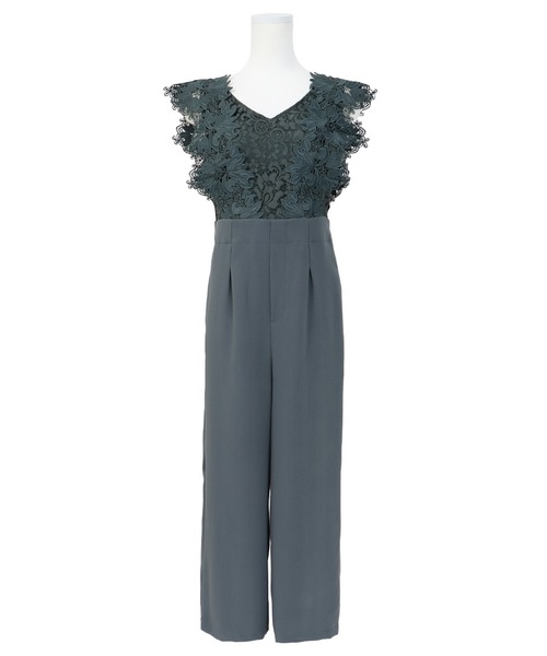 Fashion Letter（ファッションレター）の「バックリボンレースショルダー結婚式オールインワンパンツドレス（パンツドレス・レディース・ブラック/モカ/ダークカーキ・M）」の19枚目の写真