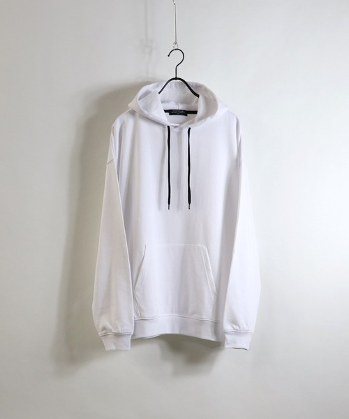 Confirm(コンファーム)の「Confirm / コンファーム ビッグシルエットフーディー プルオーバーパーカー(パーカー・メンズ・ホワイト/ブラック/ベージュ/パープル/サックスブルー・M/L)」の2枚目の写真