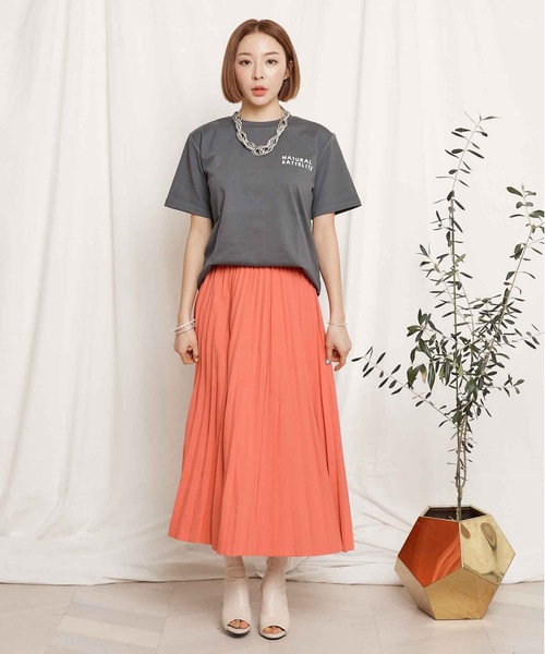 miniyu（ミニュウ）の「【WEB限定】”ゆるふわ”プリーツ・ロングスカート（スカート・レディース・ベージュ/ブラック/ピンク/グレイッシュベージュ・FREE）」の22枚目の写真