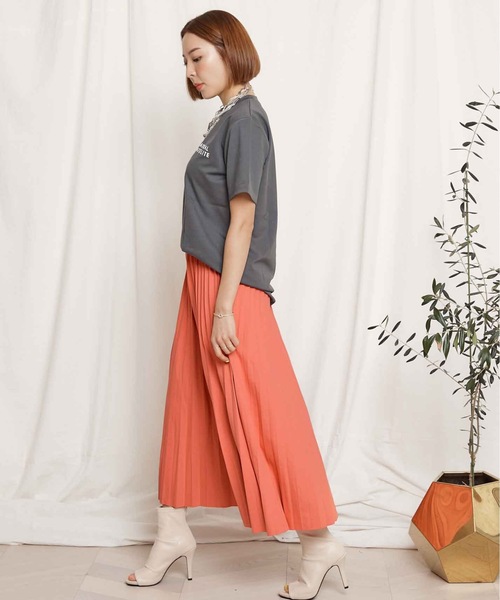 miniyu（ミニュウ）の「【WEB限定】”ゆるふわ”プリーツ・ロングスカート（スカート・レディース・ベージュ/ブラック/ピンク/グレイッシュベージュ・FREE）」の20枚目の写真