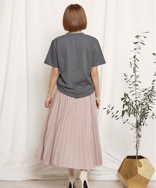 miniyu（ミニュウ）の「【WEB限定】”ゆるふわ”プリーツ・ロングスカート（スカート・レディース・ベージュ/ブラック/ピンク/グレイッシュベージュ・FREE）」の16枚目の写真