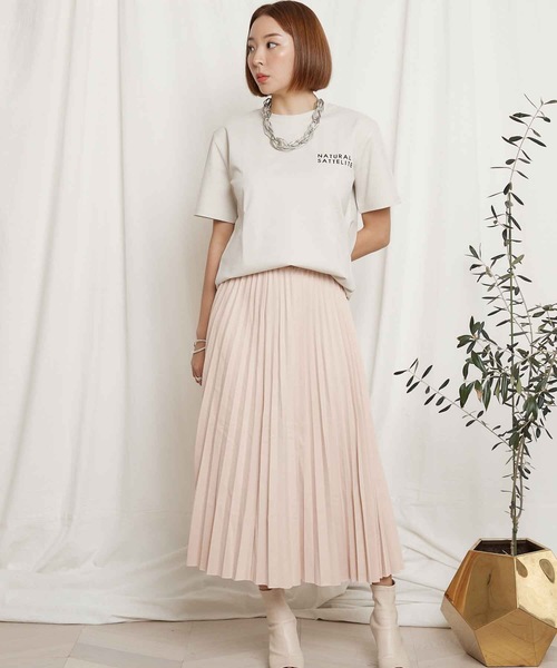 miniyu（ミニュウ）の「【WEB限定】”ゆるふわ”プリーツ・ロングスカート（スカート・レディース・ベージュ/ブラック/ピンク/グレイッシュベージュ・FREE）」の9枚目の写真