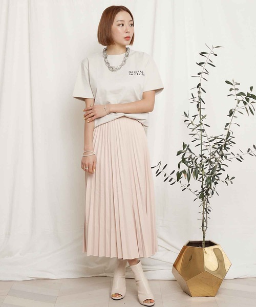 miniyu（ミニュウ）の「【WEB限定】”ゆるふわ”プリーツ・ロングスカート（スカート・レディース・ベージュ/ブラック/ピンク/グレイッシュベージュ・FREE）」の8枚目の写真