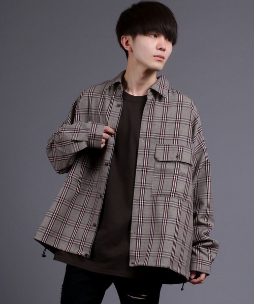 SITRY（シトリー）の「Oversize Code CPO Jacket/オーバーサイズ コード付き CPOシャツジャケット（シャツ/ブラウス・メンズ・ブラック/ブラック系その他/ベージュ/ブラウン/ブルー/ブラウン系その他/ベージュ系その他/ベージュ系その他2/ブラウン系その他2・M/L）」の5枚目の写真