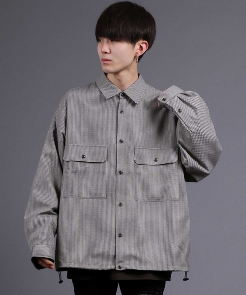 SITRY（シトリー）の「Oversize Code CPO Jacket/オーバーサイズ コード付き CPOシャツジャケット（シャツ/ブラウス・メンズ・ブラック/ブラック系その他/ベージュ/ブラウン/ブルー/ブラウン系その他/ベージュ系その他/ベージュ系その他2/ブラウン系その他2・M/L）」の7枚目の写真