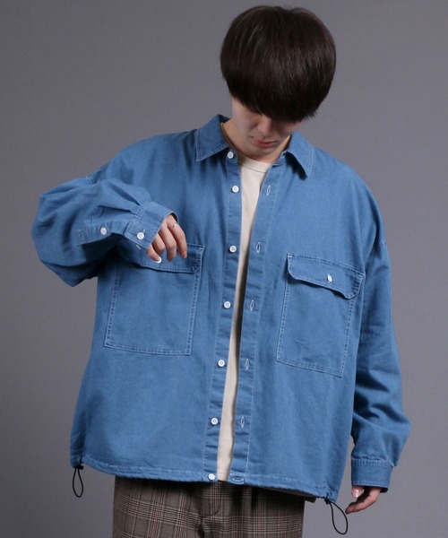 SITRY（シトリー）の「Oversize Code CPO Jacket/オーバーサイズ コード付き CPOシャツジャケット（シャツ/ブラウス・メンズ・ブラック/ブラック系その他/ベージュ/ブラウン/ブルー/ブラウン系その他/ベージュ系その他/ベージュ系その他2/ブラウン系その他2・M/L）」の9枚目の写真
