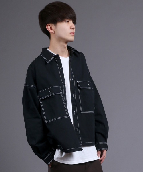 SITRY（シトリー）の「Oversize Code CPO Jacket/オーバーサイズ コード付き CPOシャツジャケット（シャツ/ブラウス・メンズ・ブラック/ブラック系その他/ベージュ/ブラウン/ブルー/ブラウン系その他/ベージュ系その他/ベージュ系その他2/ブラウン系その他2・M/L）」の12枚目の写真