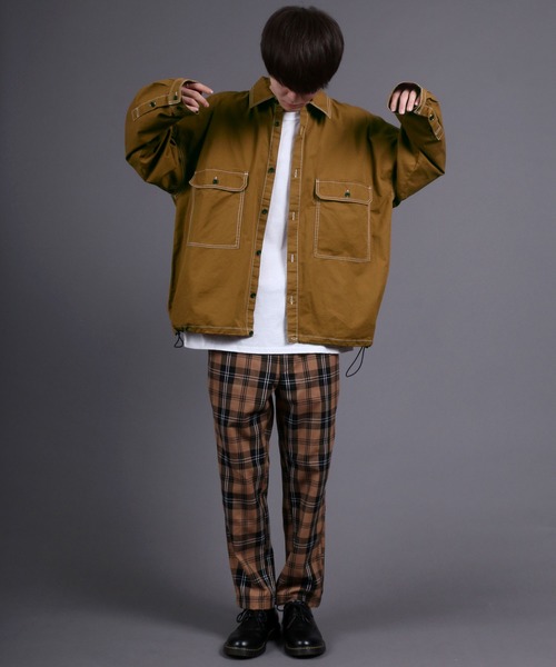 SITRY（シトリー）の「Oversize Code CPO Jacket/オーバーサイズ コード付き CPOシャツジャケット（シャツ/ブラウス・メンズ・ブラック/ブラック系その他/ベージュ/ブラウン/ブルー/ブラウン系その他/ベージュ系その他/ベージュ系その他2/ブラウン系その他2・M/L）」の20枚目の写真