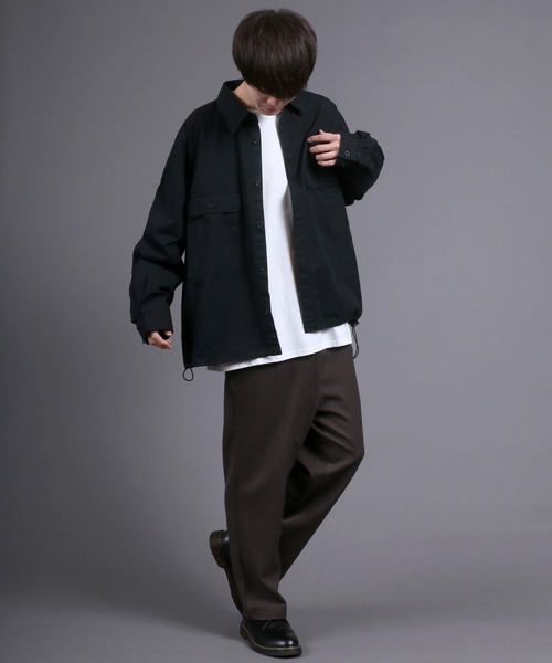 SITRY（シトリー）の「Oversize Code CPO Jacket/オーバーサイズ コード付き CPOシャツジャケット（シャツ/ブラウス・メンズ・ブラック/ブラック系その他/ベージュ/ブラウン/ブルー/ブラウン系その他/ベージュ系その他/ベージュ系その他2/ブラウン系その他2・M/L）」の17枚目の写真