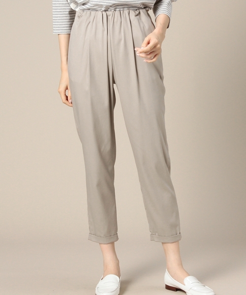 BEAUTY&YOUTH UNITED ARROWS（ビューティーアンドユースユナイテッドアローズ）の「BYMC テンセルナイロンウエストギャザー9分丈パンツ ◆（その他パンツ・レディース・ブラック/ネイビー/グレー・MEDIUM/SMALL）」の3枚目の写真