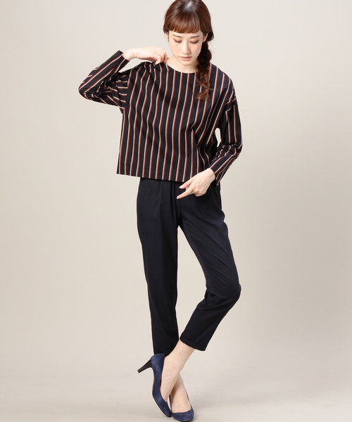 BEAUTY&YOUTH UNITED ARROWS（ビューティーアンドユースユナイテッドアローズ）の「BYMC テンセルナイロンウエストギャザー9分丈パンツ ◆（その他パンツ・レディース・ブラック/ネイビー/グレー・MEDIUM/SMALL）」の14枚目の写真