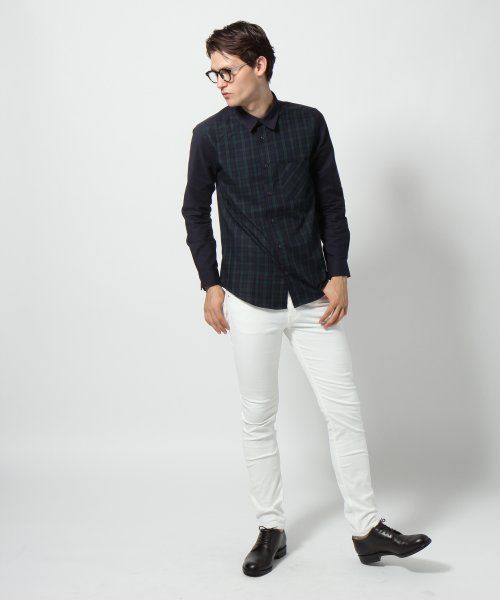 HARE（ハレ）の「フロントキリカエシャツ【HARE】（シャツ/ブラウス・メンズ・グレー/ネイビー/オフホワイト/ブルー系その他/ホワイト/グレー系その他・MEDIUM/SMALL/LARGE）」の21枚目の写真