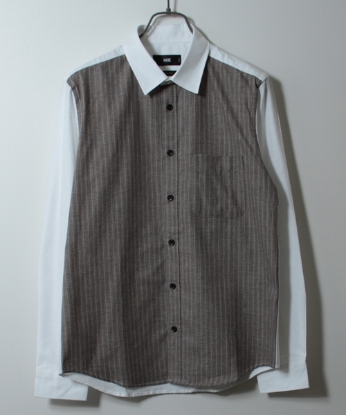 HARE（ハレ）の「フロントキリカエシャツ【HARE】（シャツ/ブラウス・メンズ・グレー/ネイビー/オフホワイト/ブルー系その他/ホワイト/グレー系その他・MEDIUM/SMALL/LARGE）」の10枚目の写真