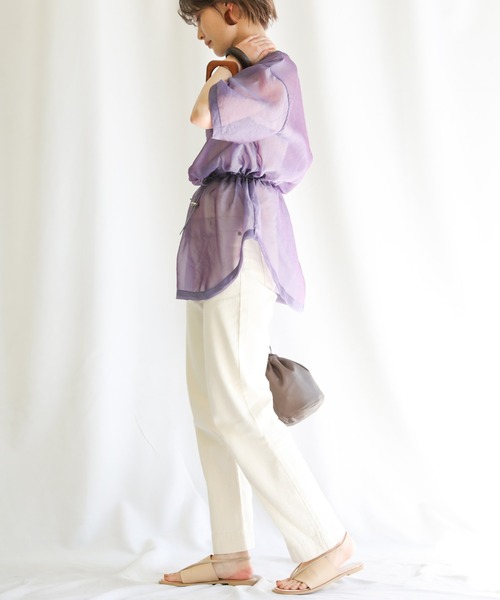 select MOCA(セレクトモカ)の「7分袖ブラウス(シャツ/ブラウス・レディース・モスグリーン・FREE)」の2枚目の写真