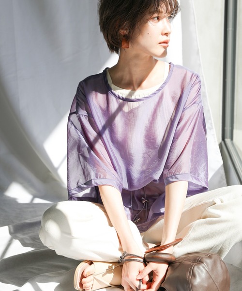 select MOCA(セレクトモカ)の「7分袖ブラウス(シャツ/ブラウス・レディース・モスグリーン・FREE)」の6枚目の写真