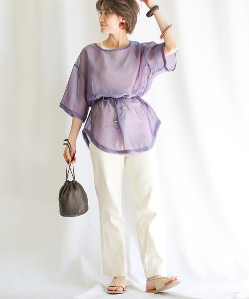 select MOCA(セレクトモカ)の「7分袖ブラウス(シャツ/ブラウス・レディース・モスグリーン・FREE)」の7枚目の写真