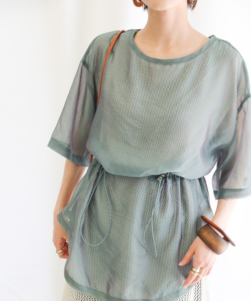 select MOCA(セレクトモカ)の「7分袖ブラウス(シャツ/ブラウス・レディース・モスグリーン・FREE)」の8枚目の写真