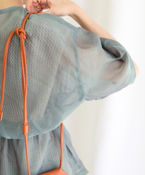 select MOCA(セレクトモカ)の「7分袖ブラウス(シャツ/ブラウス・レディース・モスグリーン・FREE)」の9枚目の写真