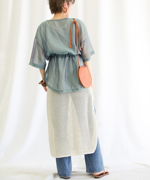 select MOCA(セレクトモカ)の「7分袖ブラウス(シャツ/ブラウス・レディース・モスグリーン・FREE)」の10枚目の写真