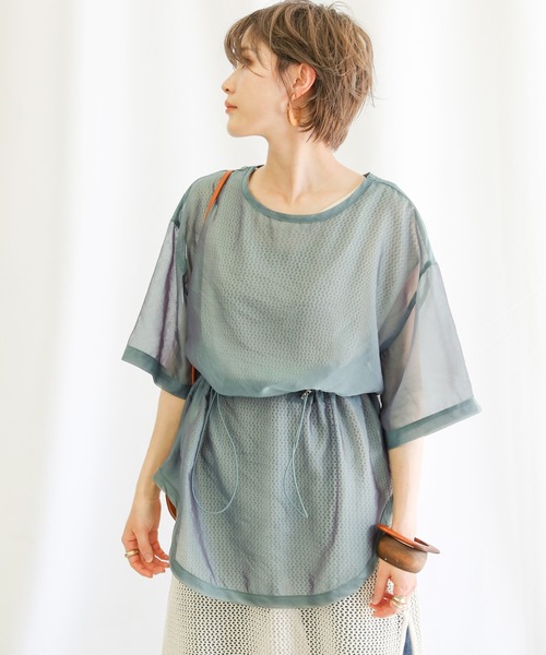 select MOCA(セレクトモカ)の「7分袖ブラウス(シャツ/ブラウス・レディース・モスグリーン・FREE)」の13枚目の写真