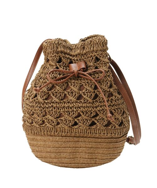 dazzlin（ダズリン）の「ストロー巾着バッグ（ハンドバッグ・レディース・ブラウン/ベージュ・FREE）」の10枚目の写真