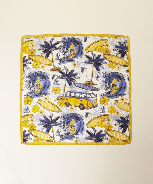 SHIPS any（シップス エニィ）の「LELLE:SEAプリントスカーフ（バンダナ/スカーフ・レディース・イエロー/オレンジ・ONE SIZE）」の2枚目の写真