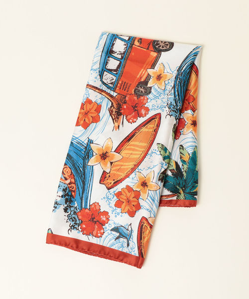 SHIPS any（シップス エニィ）の「LELLE:SEAプリントスカーフ（バンダナ/スカーフ・レディース・イエロー/オレンジ・ONE SIZE）」の6枚目の写真