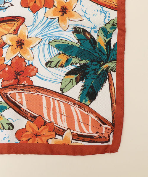 SHIPS any（シップス エニィ）の「LELLE:SEAプリントスカーフ（バンダナ/スカーフ・レディース・イエロー/オレンジ・ONE SIZE）」の5枚目の写真